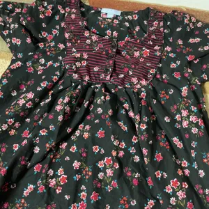 Only Necessities Womens Cottagecore Floral Cotton Maxi Dress Black Pink 14/16 M‎ thumbnail 5