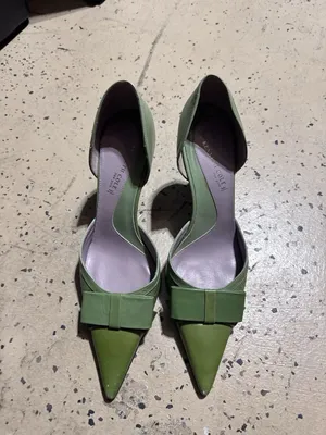 Kenneth Cole Green Ombré Pointed Toe Bow Pump 9.5 Made In Italy thumbnail 4