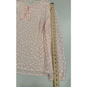 J Crew Top Women Small Swiss Dot Polka Dot Sheer Career Travel Twee Coquette thumbnail 6