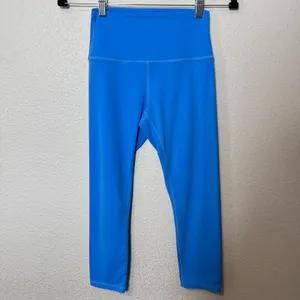 Sunzel Activewear Blue High Waisted Capri Leggings Athletic Workout Pants XS‎ thumbnail 6