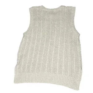 Rachel Zoe Women's Small Grey Cable Knit Sleeveless Sweater Vest Casual‎ Preppy thumbnail 4