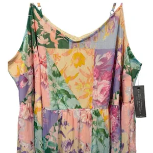 NWT Lane Bryant Patchwork‎ Floral Sleeveless V-Neck Tiered Maxi Dress 16 thumbnail 7