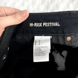 American Eagle Black Distressed Cut Off Hi-Rise Festival Jean Shorts 10 thumbnail 4