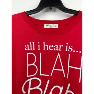 Wound Up All I Hear is Blah Blah Blah Red Pullover Sweatshirt Sweater NEW XXL thumbnail 5