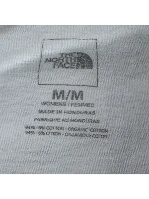 The North Face Womens White Organic Cotton V-Neck T-Shirt With Floral Graphic Pr thumbnail 2