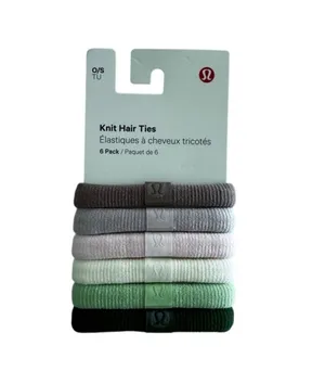 Lululemon Knit Hair Ties 6 Pack Ashen Rose/Porcelain Pink/Pink Pearl/Coconut thumbnail 12