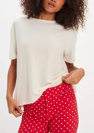 NWOT Free People Tricia Fix Americana Tee - ivory - XS thumbnail 1