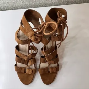 Marc Fisher Paradox Gladiator‎ Lace Tie Sandals Size 6.5 Boho Lace Up strappy thumbnail 5