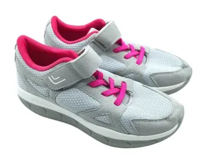 Fashion Womens Sneakers Running Shoes Mesh Hook & Loop Gray Pink Size 5.5 thumbnail 1