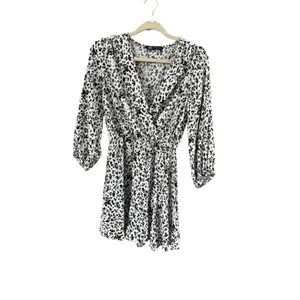 Zara Monochrome Patterned Mini Dress thumbnail 9