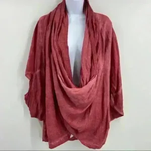 Anthropologie‎ Saturday Sunday Berry Color Wrap Kimono Top Sz XS/S thumbnail 4