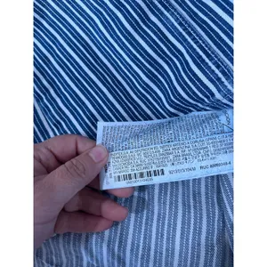 Zara Blue Stripe Strapless Denim Tube Y2K Mini Dress‎ Size Medium thumbnail 4