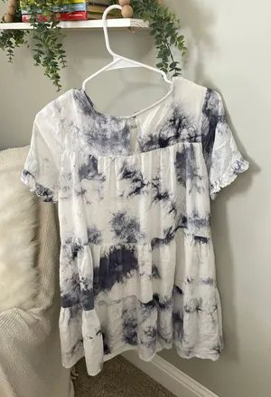 Altar'd State Blue and white dress thumbnail 1