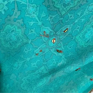 Anthropologie Tanvi Kedia Glimmering Ankita Dress Boho Teal Beaded S thumbnail 6
