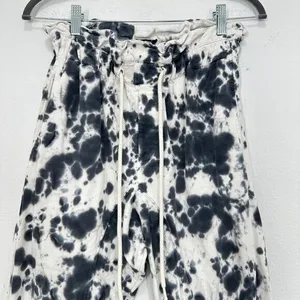 Bassike Size Small Tie-dyed Organic Cotton-jersey Track‎ Pants In White Lounge thumbnail 9
