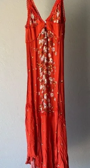 Free People spaghetti strap floral maxi dress thumbnail 6