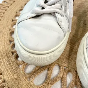 Tory Burch Carter Glitter Sneaker Women's Size 7M Lace Up White Blue thumbnail 7