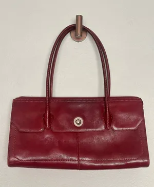 Vintage Burgundy Cherry Red Wilsons Leather Pelle Studio Shoulder Bag Purse Hobo thumbnail 1