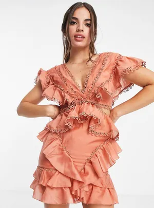 ASOS Ruffle Dress thumbnail 1