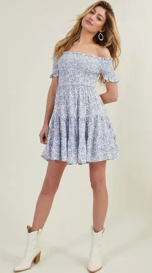 Altar’d State Clarita Off The Shoulder Dress Size Large thumbnail 1