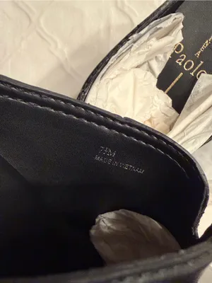 Linea Paola black Leather Slip on Mules Size 7.5M thumbnail 10