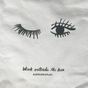 Sephora Wink Outside the Box Drawstring Cloth MakeUp Delicates Travel Bag Newbl thumbnail 2