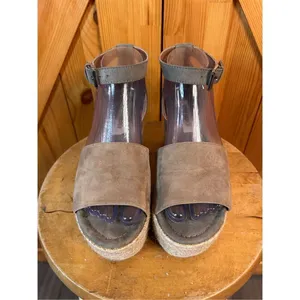 Steve Madden Apolo Suede Espadrille Platform Sandal Womens Size 7 Open Toe thumbnail 2