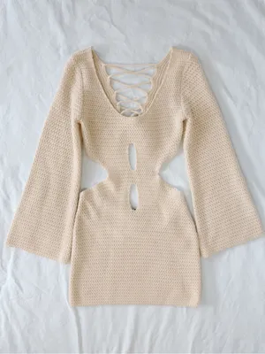 NWT • Crochet Cutout Mini Dress thumbnail 5