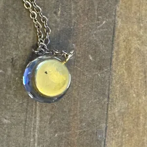 Vintage rainbow prism crystal pendant necklace thumbnail 6