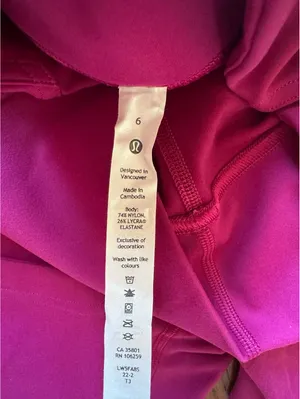 Lululemon Instill High Rise 25” Magenta Purple Size 6 NWT thumbnail 6