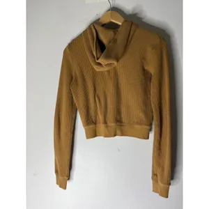 Skims tan waffle lounge hoodie front zip pockets size small‎ thumbnail 2