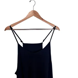 Women's Black Jumpsuit V Neck Strappy Sleeveless Pockets Large Casual Comfy thumbnail 2