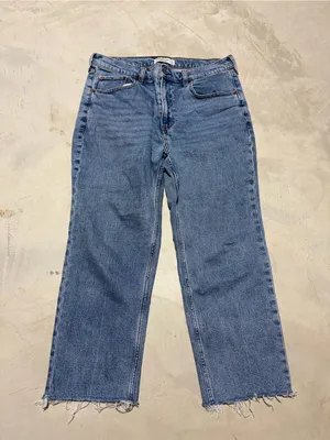 Abercrombie & fitch ankle straight ultra high rise 32 short thumbnail 1