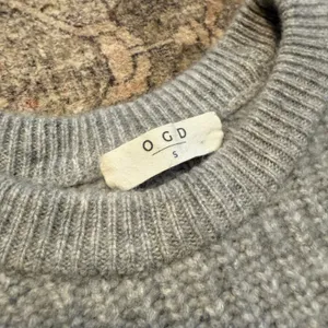One Gray Day OGD Women 100% Cashmere Gray Ribbed Raglan Cropped Sweater Small thumbnail 4