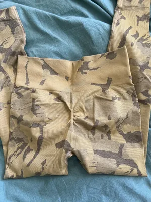 Yellow Camo Leggings thumbnail 3
