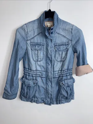 Anthropologie Marrakech anorak utility chambray jacket size XS petite thumbnail 2