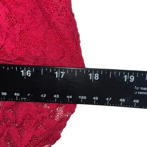 AmbuRance Red Lace Bodysuit V Neck Sleeveless Full Lace Size 2X thumbnail 5