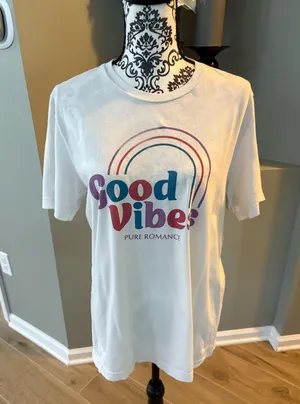 Good Vibes Pure Romance white T Shirt thumbnail 1