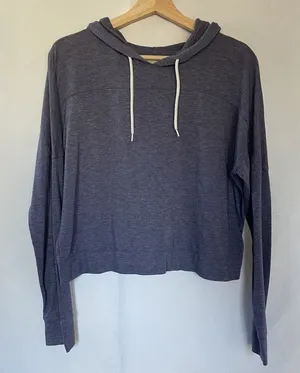 Mossimo Supply Co. indigo lightweight hooded sweater hoodie women's‎ size M thumbnail 1