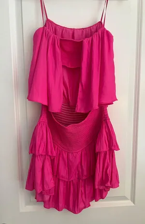 Mustard Seed Hot Pink Romper thumbnail 2