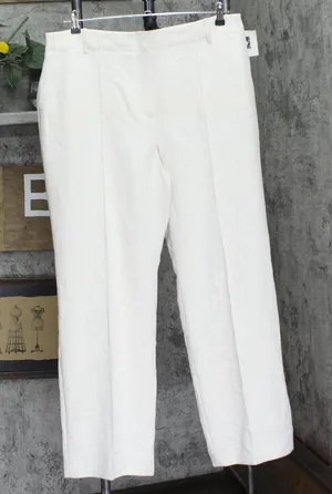 Anne Klein Womens Mid Rise Pintucked Wide-Leg Pants 10895881 Anne White 16 thumbnail 1