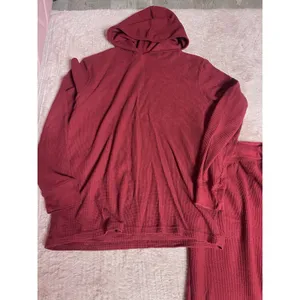 Strafford Men's Waffle Pajama‎ Pant Set, Burgundy, Shirt, M Pants, L I0182 thumbnail 5