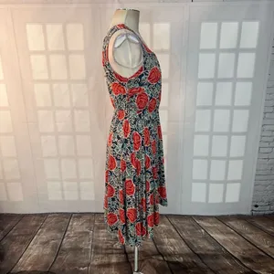 Lilka by Anthropologie Multicolor Floral Front Cutout Sleeveless Sundress Small thumbnail 4