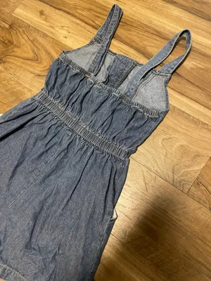 GUESS Girls' Denim Button-Front Romper - Dark Blue Size Large Jumpsuit thumbnail 9