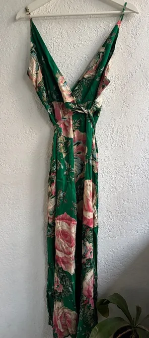 Free PeopleGreen Floral jumpsuit thumbnail 1