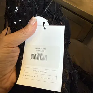 NWT‎ Nookie Karma Strapless Black Sequin Gown XS thumbnail 7