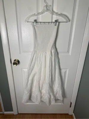 Reformation Laurine Dress in Ivory XS thumbnail 2