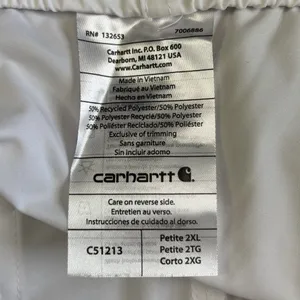 Carhartt White Pants Scrubs Women's Size 2XL Petite NEW C51213 Tech RN MD LPN thumbnail 5