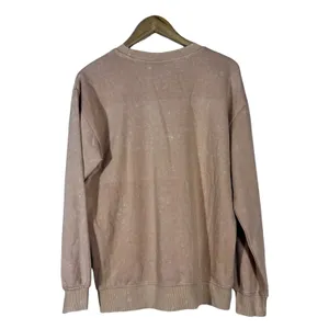 NWT ACDC Highway to Hell Acid Wash Sweatshirt Tan Studded Rock Band Size M thumbnail 3