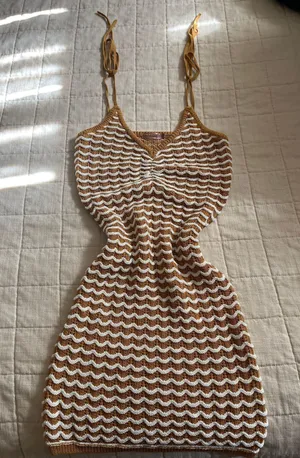 Skylar Rose Shoulder Tie Knit Dress thumbnail 1